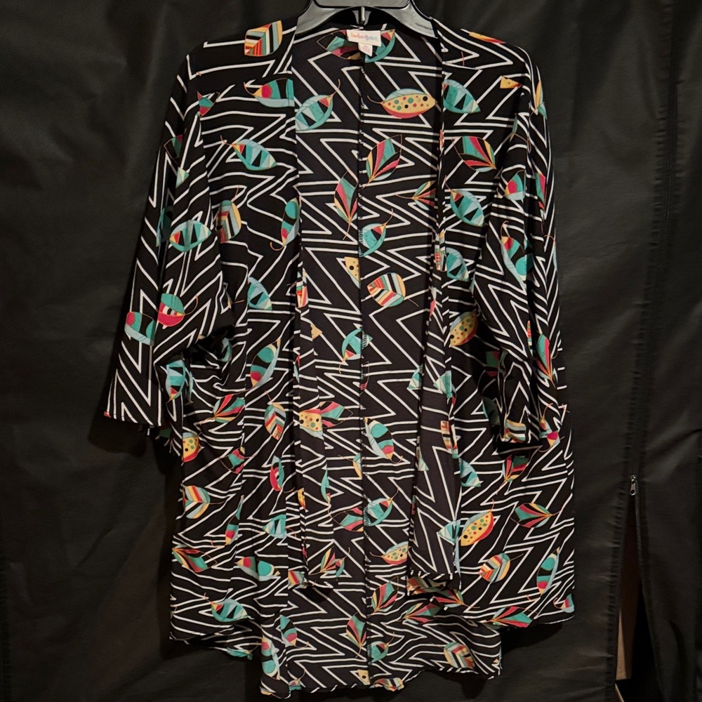 Colorful Geometric Patterned Kimono